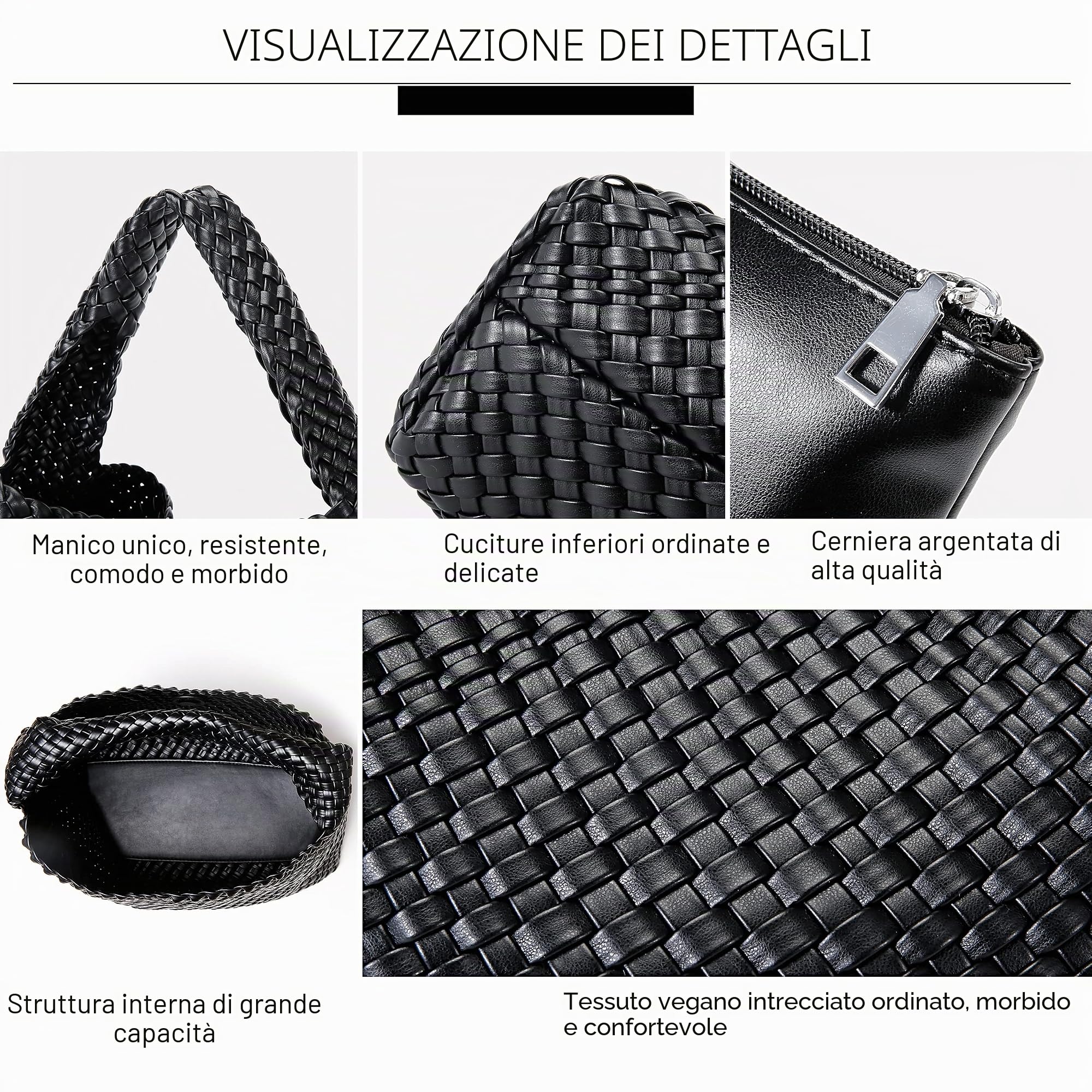 Borsa da donna in tessuto alla moda con manico superiore, morbida borsa a tracolla estiva Hobo Tote Bag