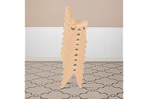 EMMA + OLIVER 10 Pack Stackable School Chairs for Kids