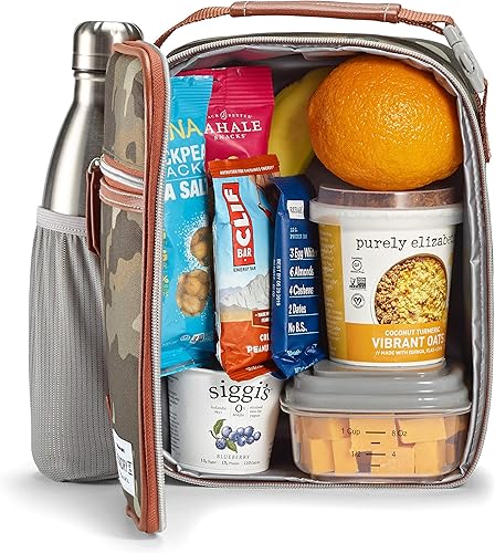 Miniatura 4 de Foundry by Fit & Fresh, Thayer - Lonchera aislada para adultos con bolsas laterales y delanteras, kit completo de almuerzo incluye vaso de acero