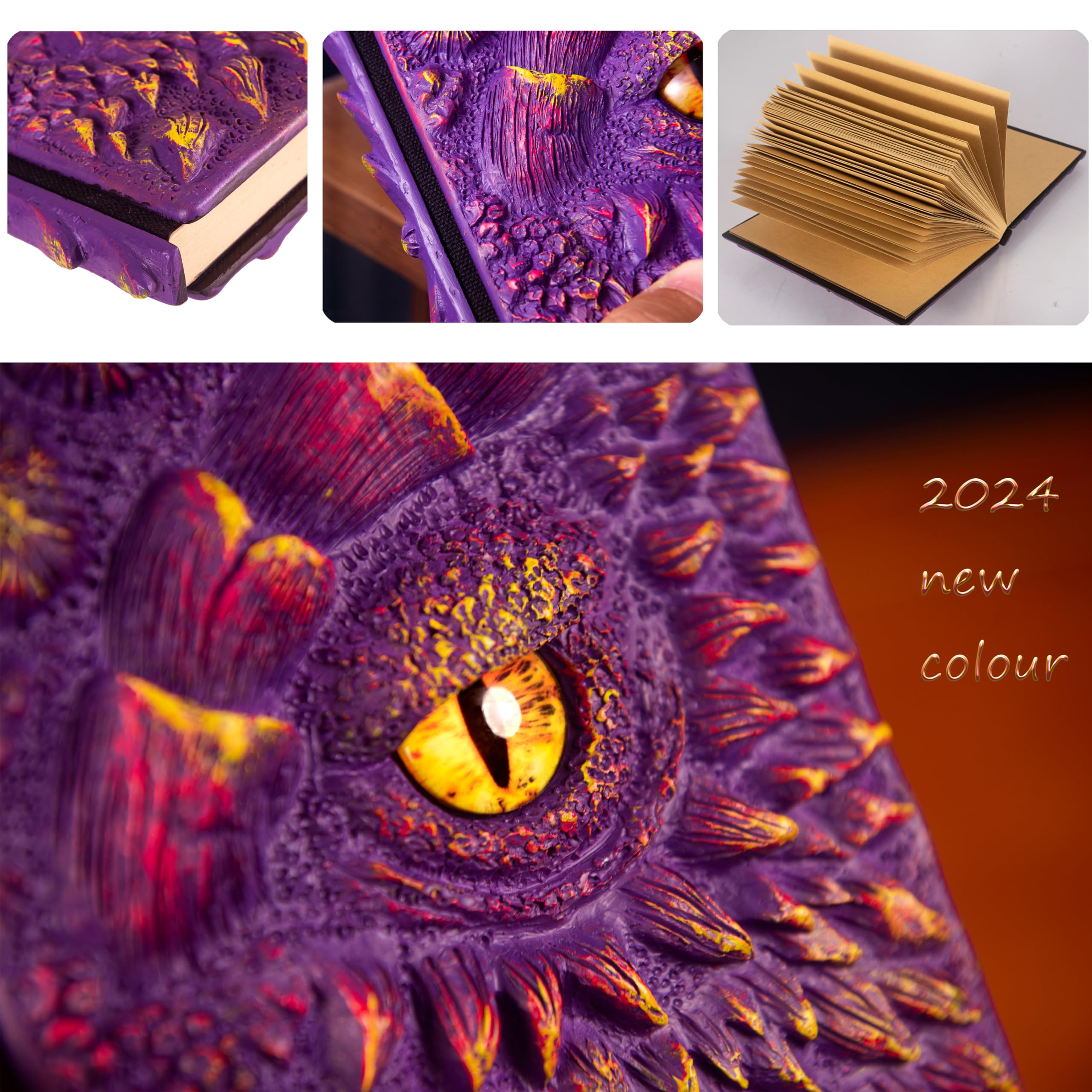 3D Dragon Eye Embossed Journal,Resin Engraving Notebook,Dnd Notebook For Dragon Lovers ,Blank Paper,Hardcover Travel Notepad For Writing,Sketchbook, Collection,Gift,Decoration A4 And A5 Size (A4-Blue