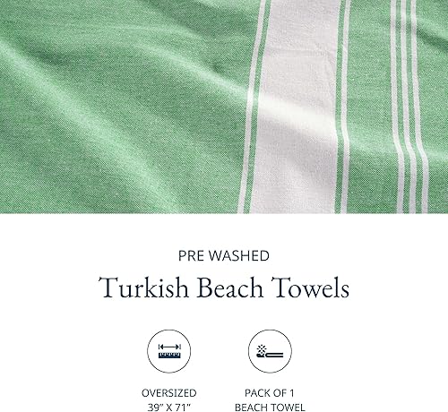 Vista 307 de LANE LINEN Juego de 6 toallas de playa turcas para mujer, tamaño grande, 39 x 71 pulgadas, prelavadas, no se encogen, no se encogen, sin arena