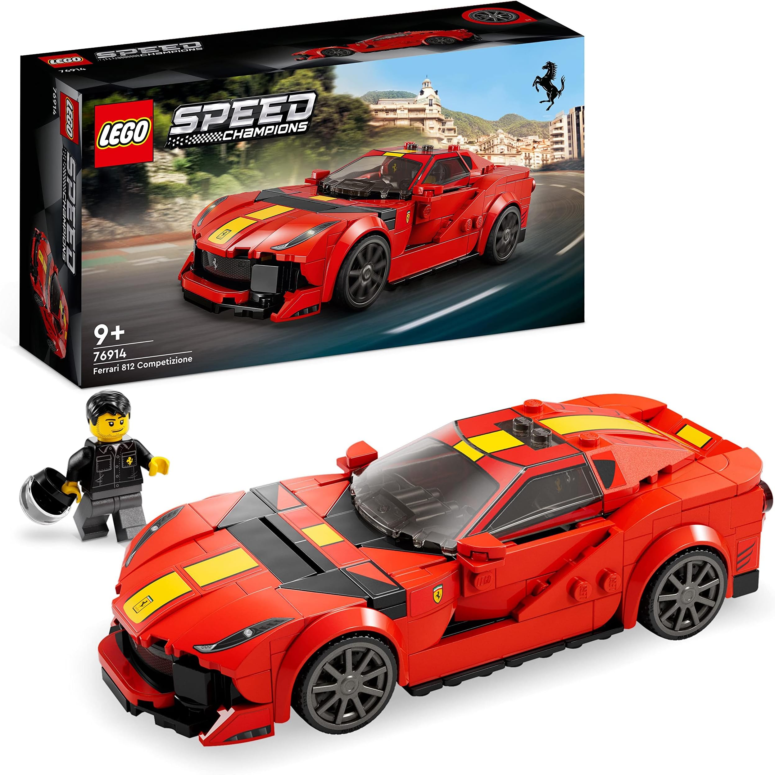 LEGO Speed Champions Ferrari 812 Competizione 76914 Building Toy Set (261 Pieces),Multi