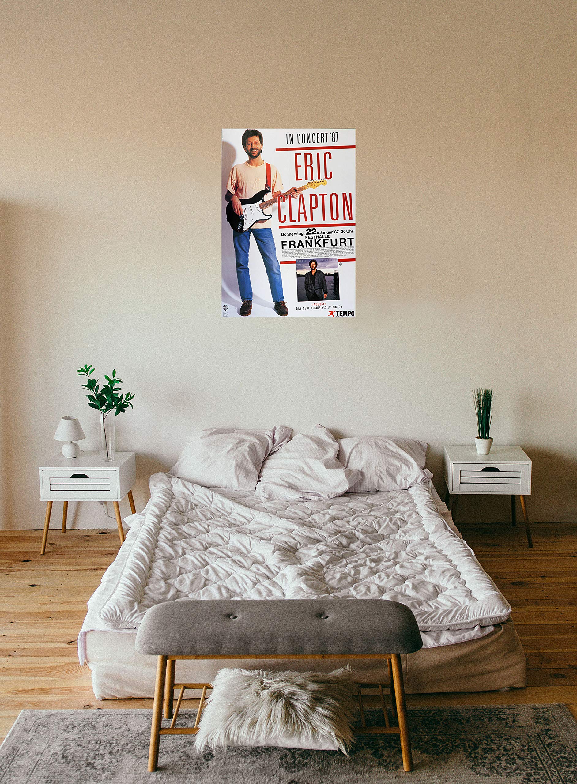 TheConcertPoster Premium Poster/Plakat | DIN A1 | Wanddeko | Live Konzert Veranstaltung » Eric Clapton - In Concert, Frankfurt 1987 «