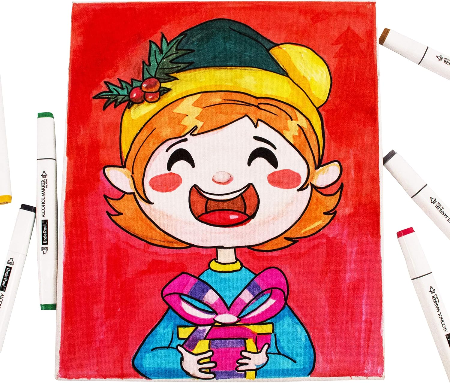 48 Colors Dual Brush Art Markers - Alcohol Based Marker with Carrying Case Dual Tip for Coloring/Drawing/Sketching Card/Illustration AT04