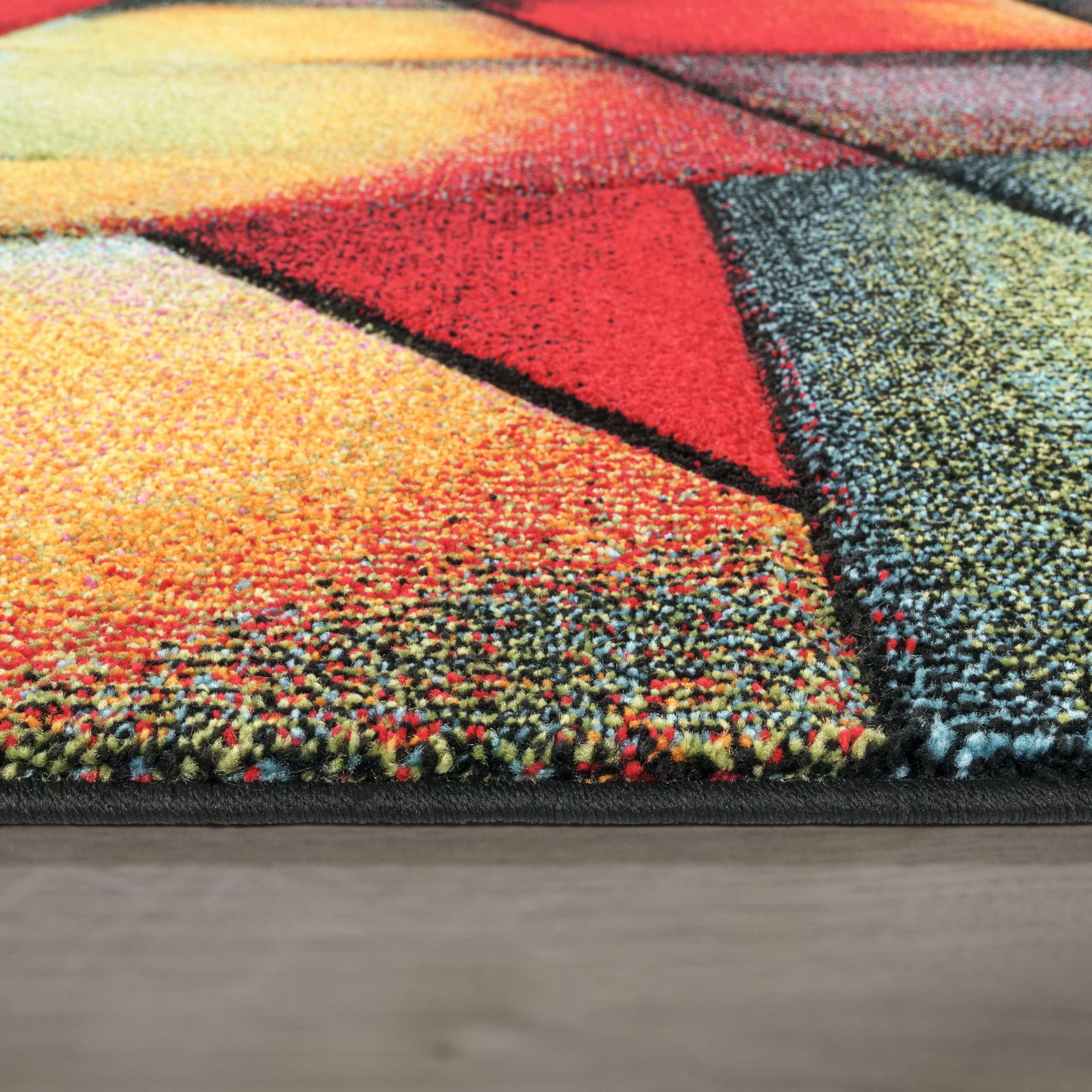 Tappeto Soggiorno Moderno Paco Home 200x280 Cm - Motivo Geometrico 3D, Pelo Corto, Per Riscaldamento A Pavimento