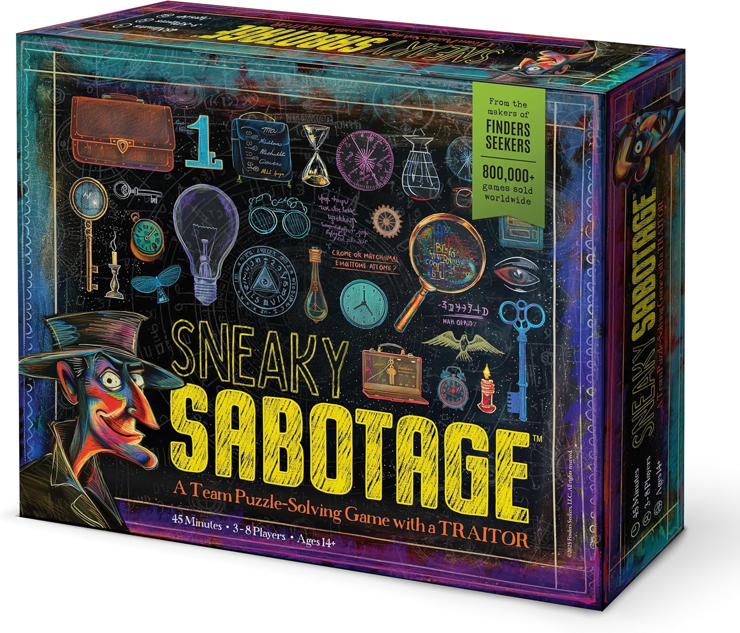 Sneaky Sabotage Party Game - A Team-Puzzle Solving Game with a Traitor | Escape Room and Social Deduction-Style Board Game for Adults and Families by Finders Seekers Mystery