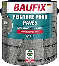 BAUFIX Peinture pour Pavés gris mate, mate, 2.5 litres, Peinture sol & béton, Bonne adhérence sur béton et pavés, protection longue durée contre les intempéries