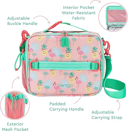 Miniatura 8 de Bentgo Juego de bolsas de almuerzo aisladas con estampado de caja de almuerzo estilo bento, para niños (tropical)