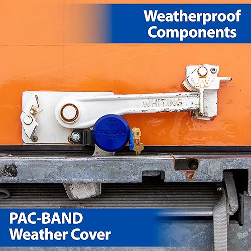 Miniatura 2 de PACLOCK Cerradura de la serie TL84A-WHT (mangos de blanqueo), compra compatible con American Act, aluminio anodizado azul, cilindro de 6 pines de