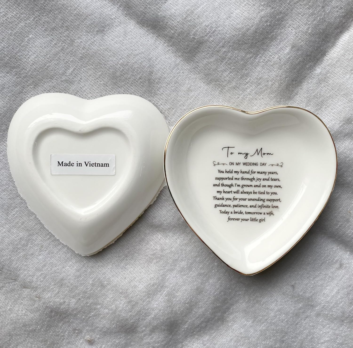 Ceramic Ring Dish, Mother of The Bride Gift for Mom from Bride Wedding Favor, Daughter Bridal Shower Gifts - Image 4