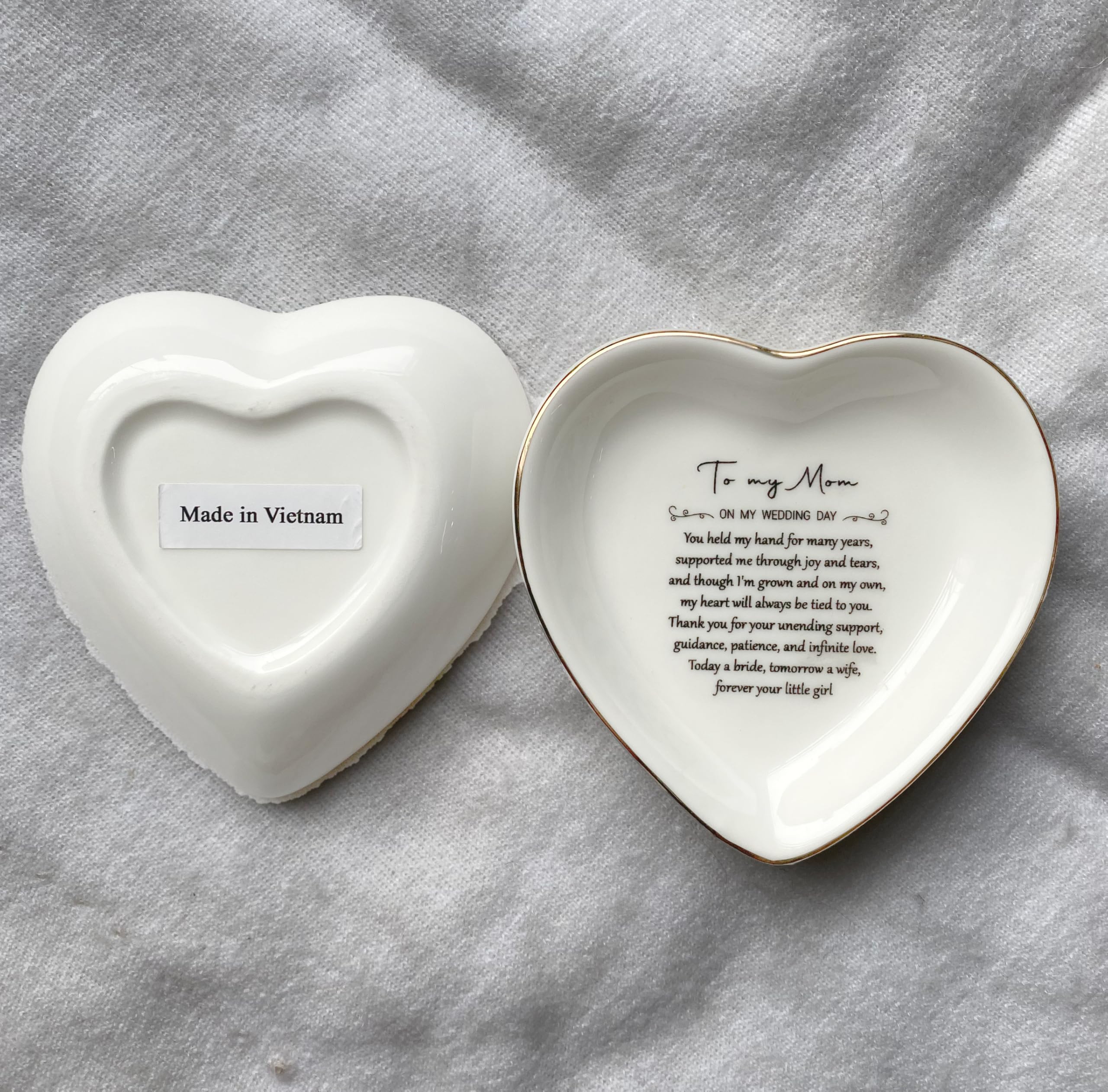 Ceramic Ring Dish, Mother of The Bride Gift for Mom from Bride Wedding Favor, Daughter Bridal Shower Gifts