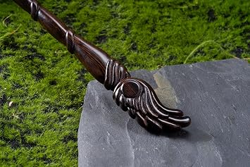 Handicraftviet - Wooden Wizard Wand 15 inch, Magic Wand Real Wood, Witch Wand for Collection, Magical Gift for Halloween, Christmas and Birthday Party