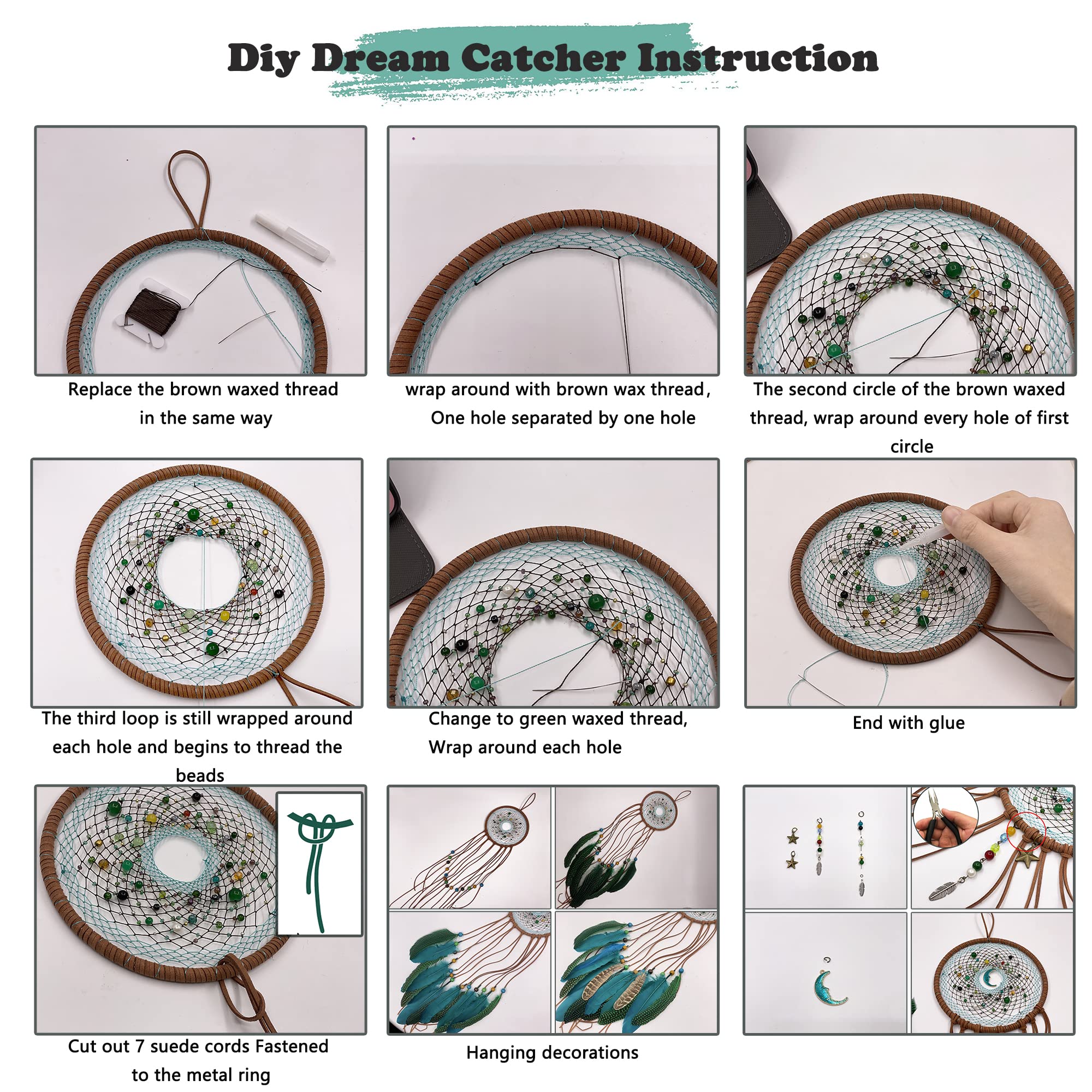 DIY Dream Catcher kit ,Crafts for Adults,Moon Design Dream Catchers