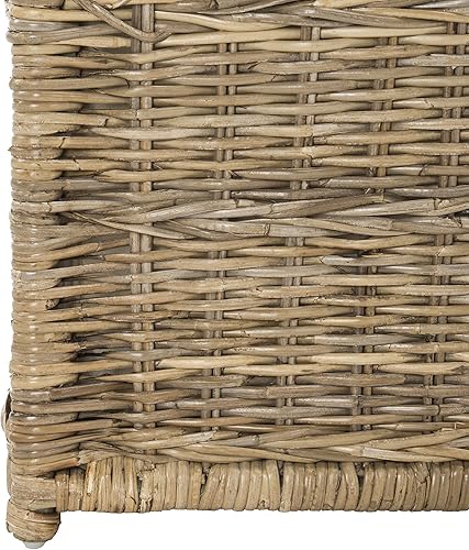 Miniatura 10 de happimess HPM9001C Caden - Maletero de mimbre de 30 pulgadas, plegable para almacenamiento plano, gris ratán-Kubusoft, costero para oficina,