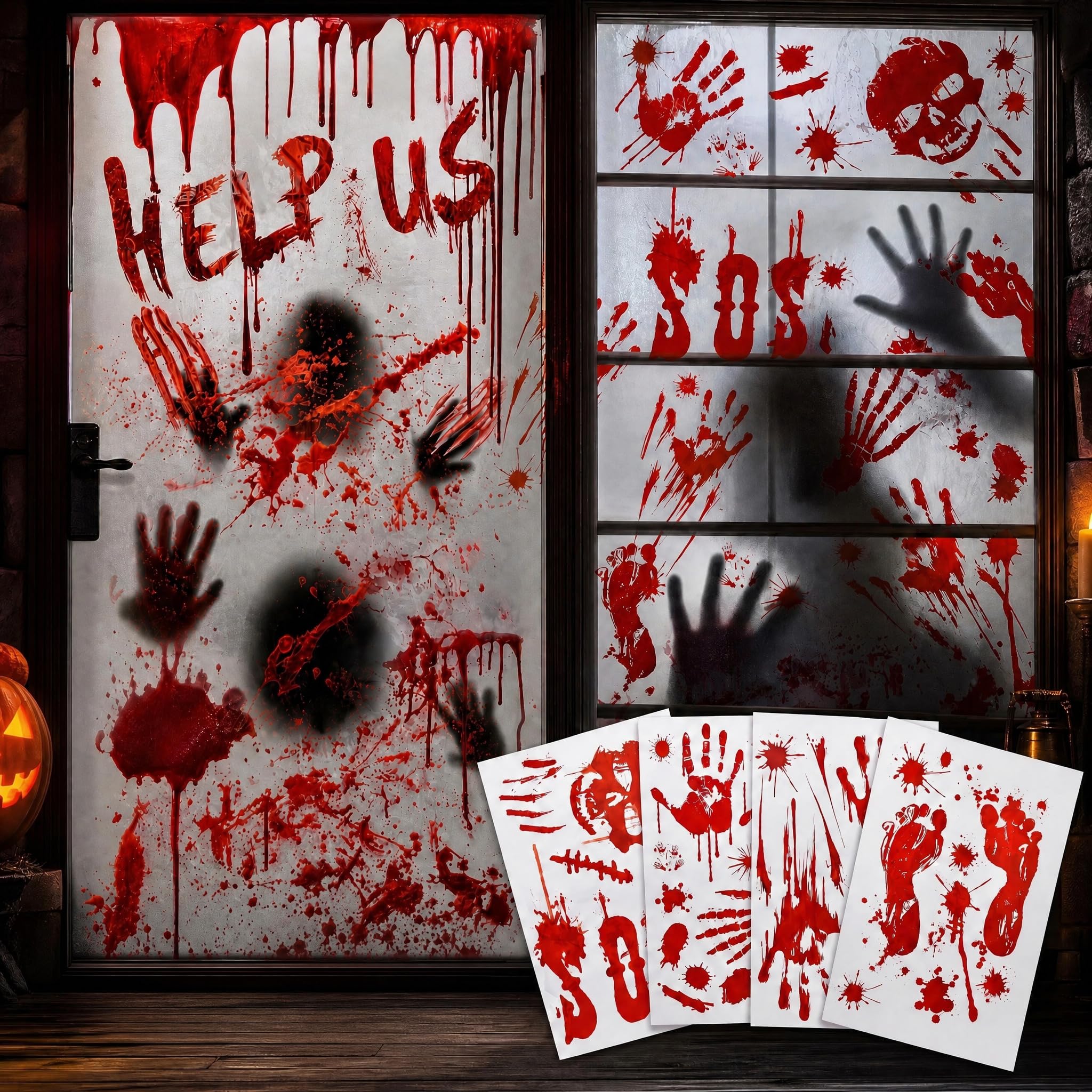40Pcs Halloween Decorations Indoor Window Sticker, Halloween Window Sticker â image 1