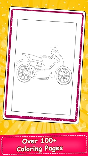 Motorcycle Coloring Book For Kids : Children Coloring Pages Filled With Motocross Designs, Cute Gift For Boys Who Love Dirt Bikes | No Ads #TOP3