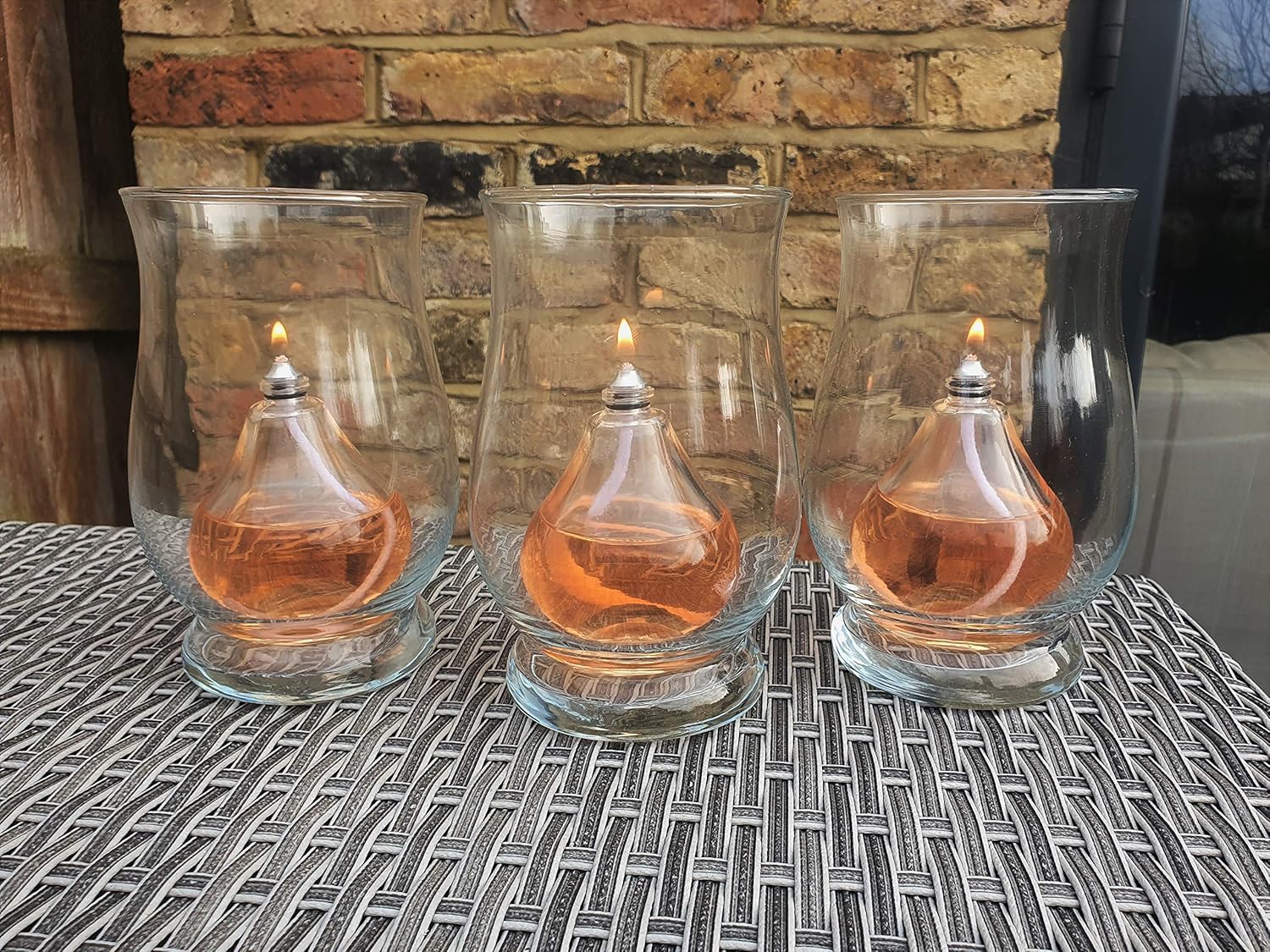 CLEARCRAFT 3 x Indoor, Outdoor Or Garden Oil Lamp Candles For USe With