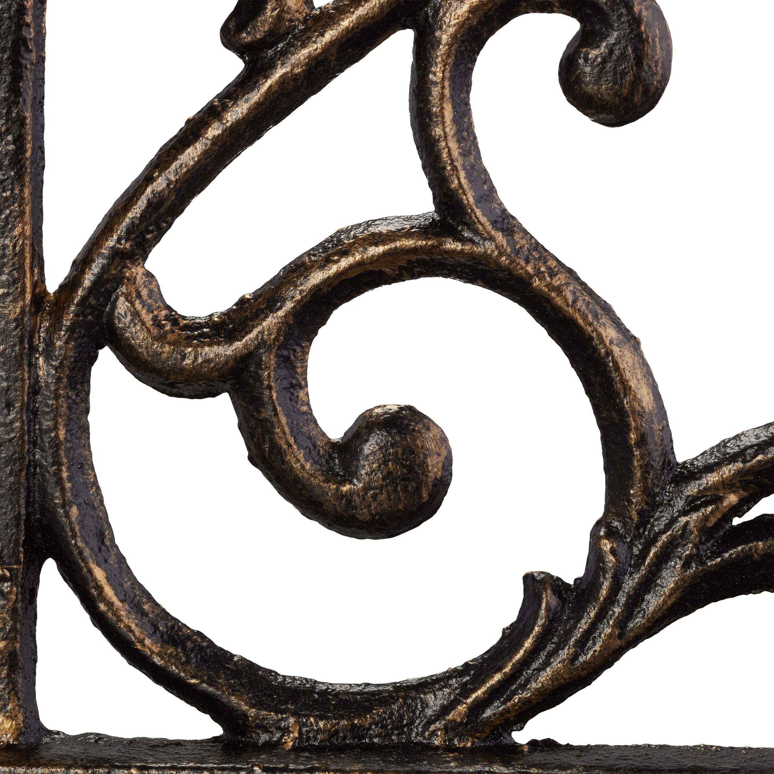 relaxdays Abreuvoir en Fonte pour Mur, Bain Vintage, Oiseaux Sauvages déco Jardin HxlxP: 24x28x14cm,Bronze