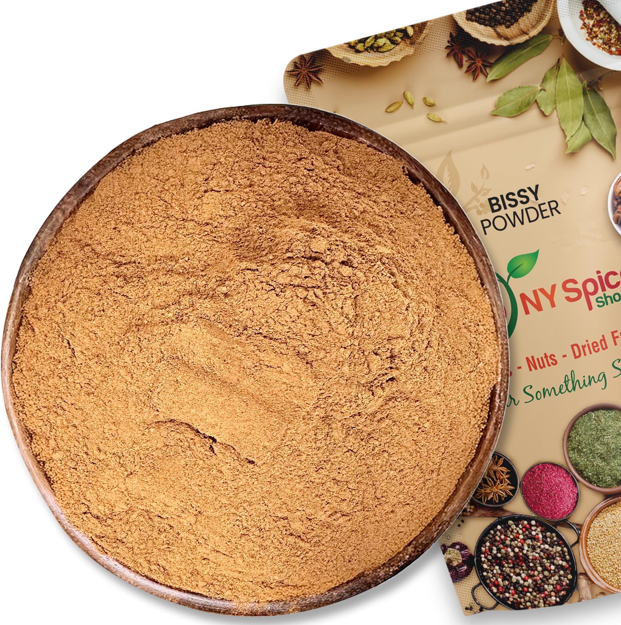 NY Spice Shop Kola Nut Powder – 8 Ounce Bissy Powder – Natural African Ground – Raw Kola Nut Ground – More Effective Than Coffee & Tea – Mixes in Smoothies, Shakes & Teas