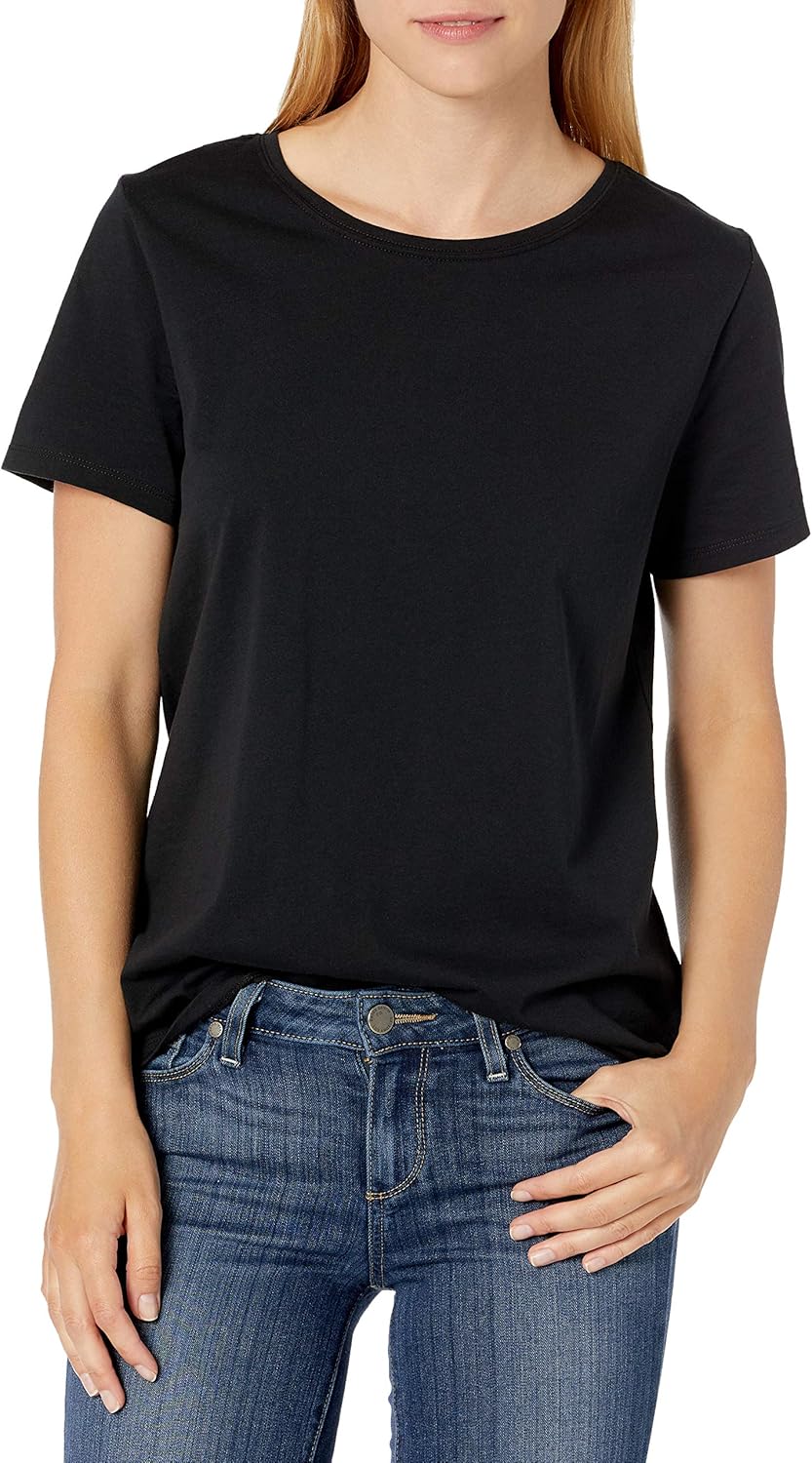 Amazon Essentials womens Regular-Fit 100% Cotton Short-Sleeve Crewneck T-Shirt (Available in Plus Size) - Image 2