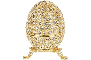 QIFU Golden Decorative Trinket Box (A Unique Home Decor Gift)