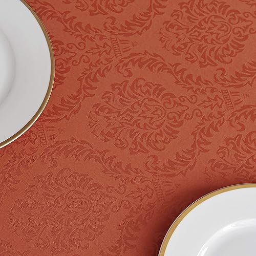 Miniatura 8 de maxmill Mantel cuadrado de jacquard con diseño damasquino, resistente al agua y a las arrugas, tela de mesa suave y pesada para decoración de mesa