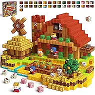 idoot 100PCS Magnetic Building Blocks Set, Farm Themed Kids Magnetic Blocks STEM Toys, Montessori Education for Boys and Girls, Christmas and Birthday Gifts for 3 4 5 6 7 8 9 10 11 12 Years Old