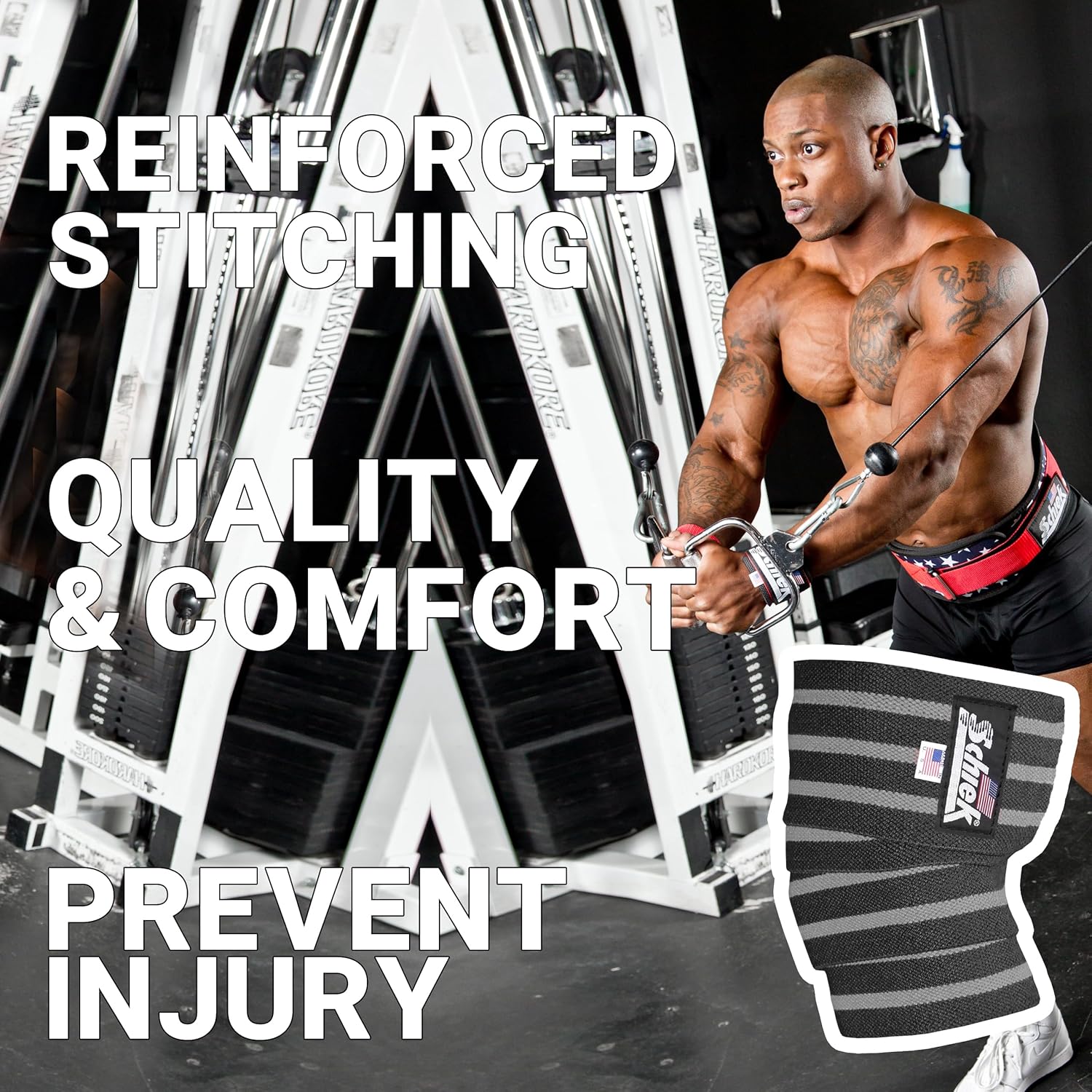 Schiek Sports Model 1152 Heavy-Duty Cotton Elastic Elbow Wraps - Elbow Wraps for Weightlifting