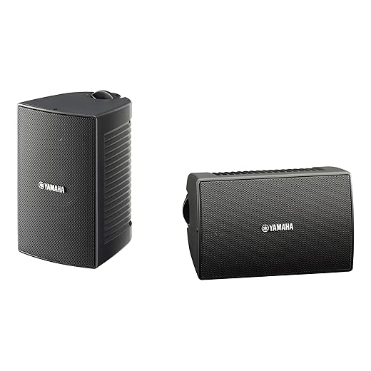YAMAHA NS-AW194BL High-Performance All-Weather Speakers, Black