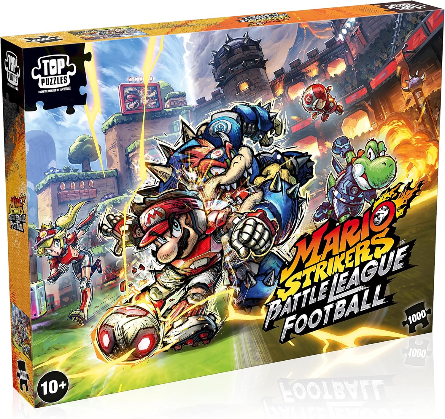 Winning Moves - Mario Strikers Puzzle - 1 Free Poster - 1000 Pieces - Ages 10+ - French Version