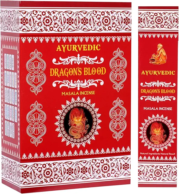 Bâtonnets d'encens Dragon Blood Masala - Protection puissante et purification naturelle