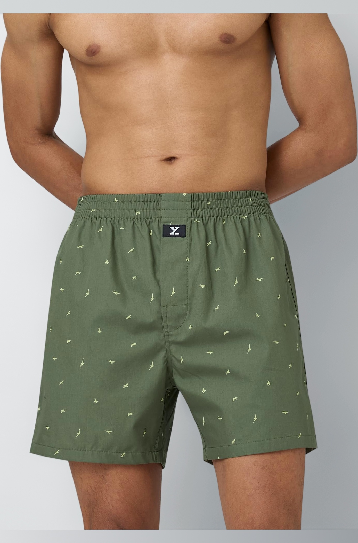 - Men's Splash Relaxed Fit Cotton Printed Inner Boxer with No Marks Waistband