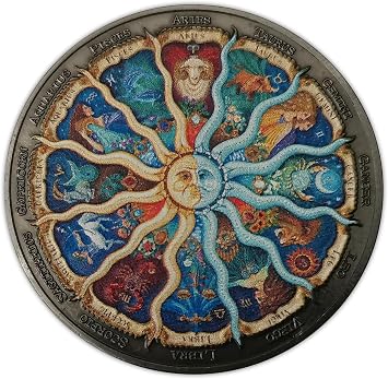 Zodiac Constellation Horoscope Coin, Astrology Souvenir