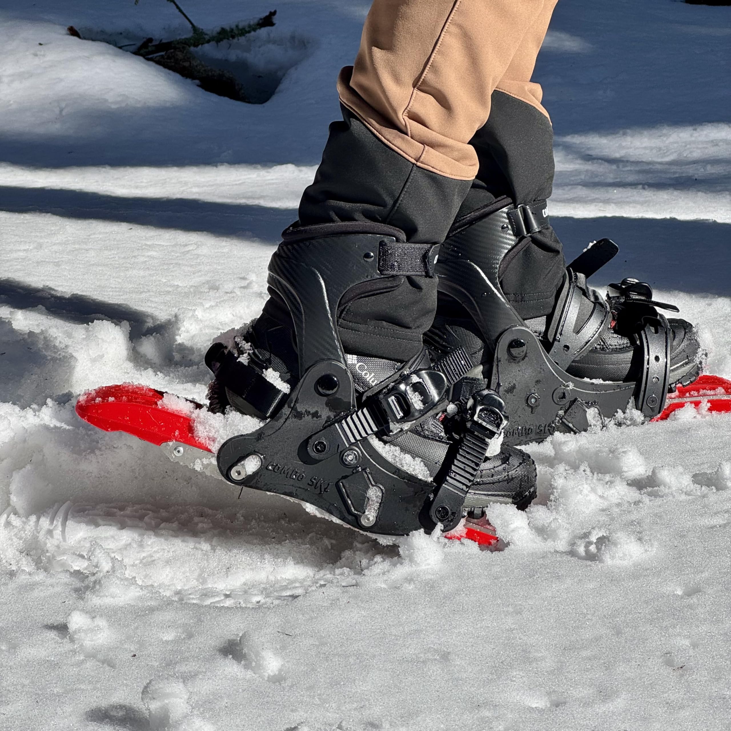 Raquettes à neige légères 2 en 1 - Pour homme et femme - Pointure 36-48 - Convient pour le ski, le traçage, l'escalade pour l'hiver sur glace et neige