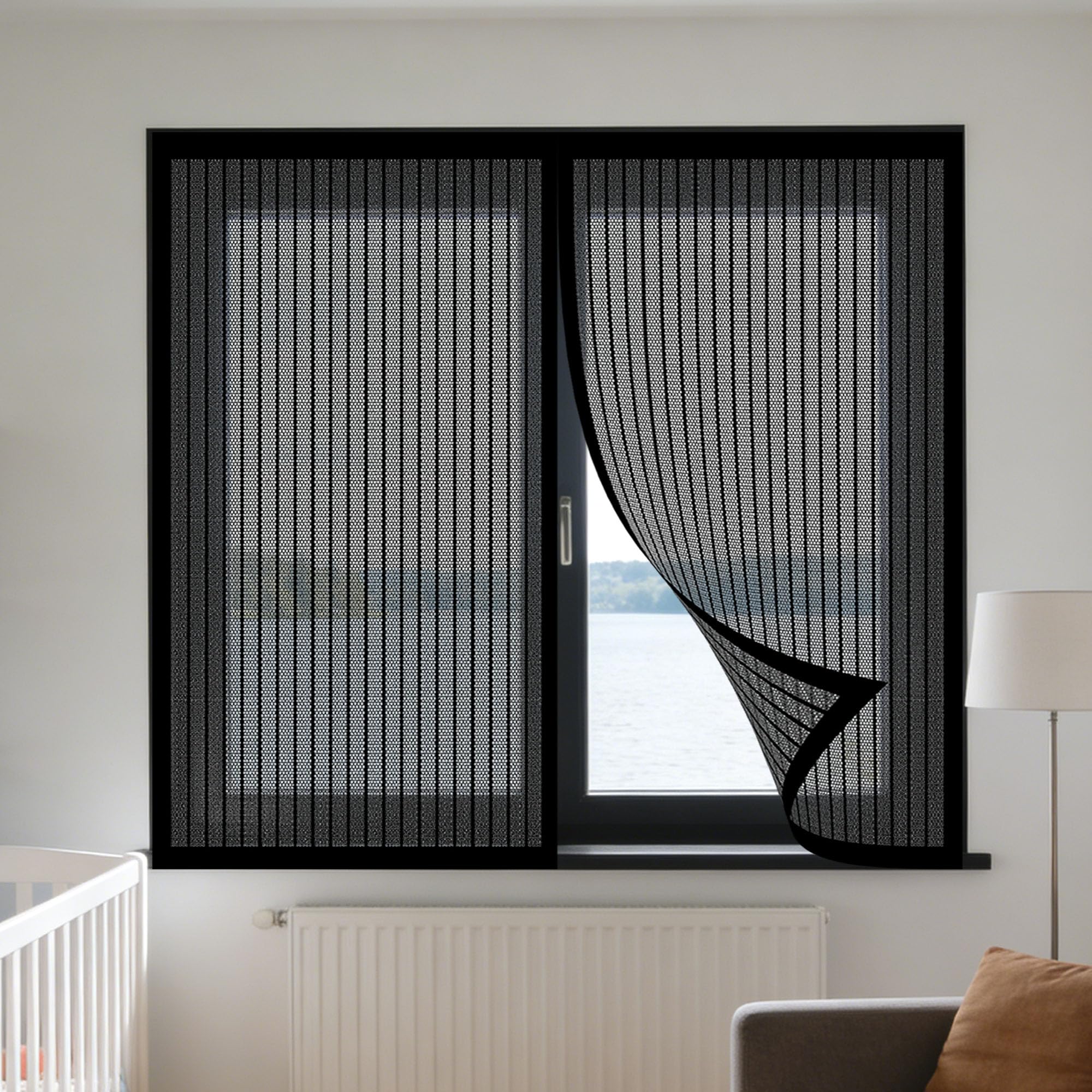 Moustiquaire fenêtre aimantée 130x170 pour écran magnétique de balcon