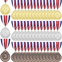 Vista 8 de MTLEE Gold Silver Bronze Award Medals Competition Style Winner Award Medals Metal Medals Prizes with Neck Ribbon for Competitions Party Homework