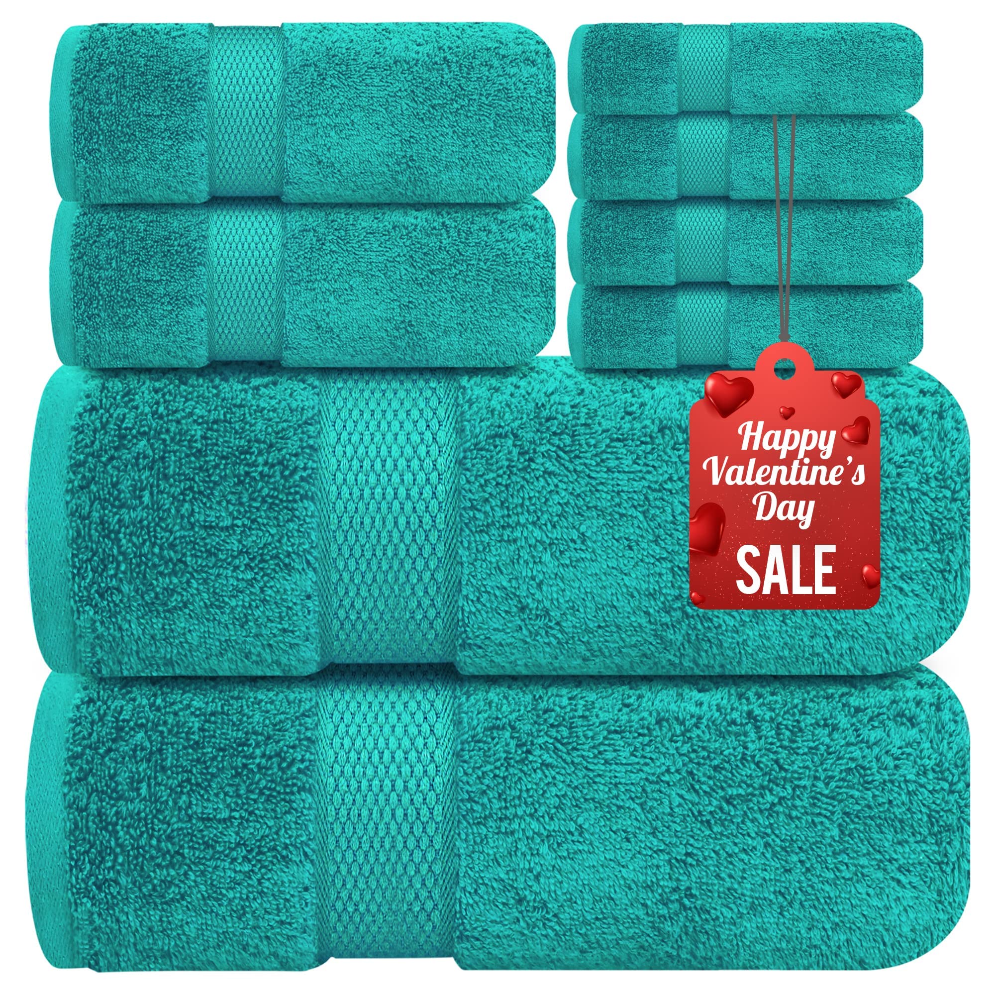 Infinitee Xclusives Premium Teal Bath Towel Set for Bathroom [Pack of