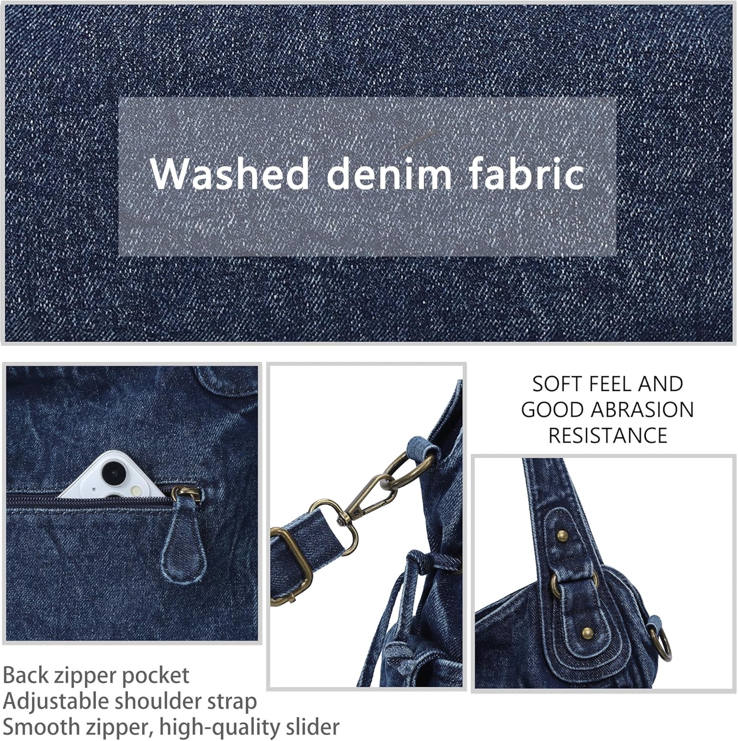 Purses and Handbags Women Fashion Tote Bag Shoulder Bags Top Handle Satchel Purses Washed Synthetic Leather Handbag - Image 6