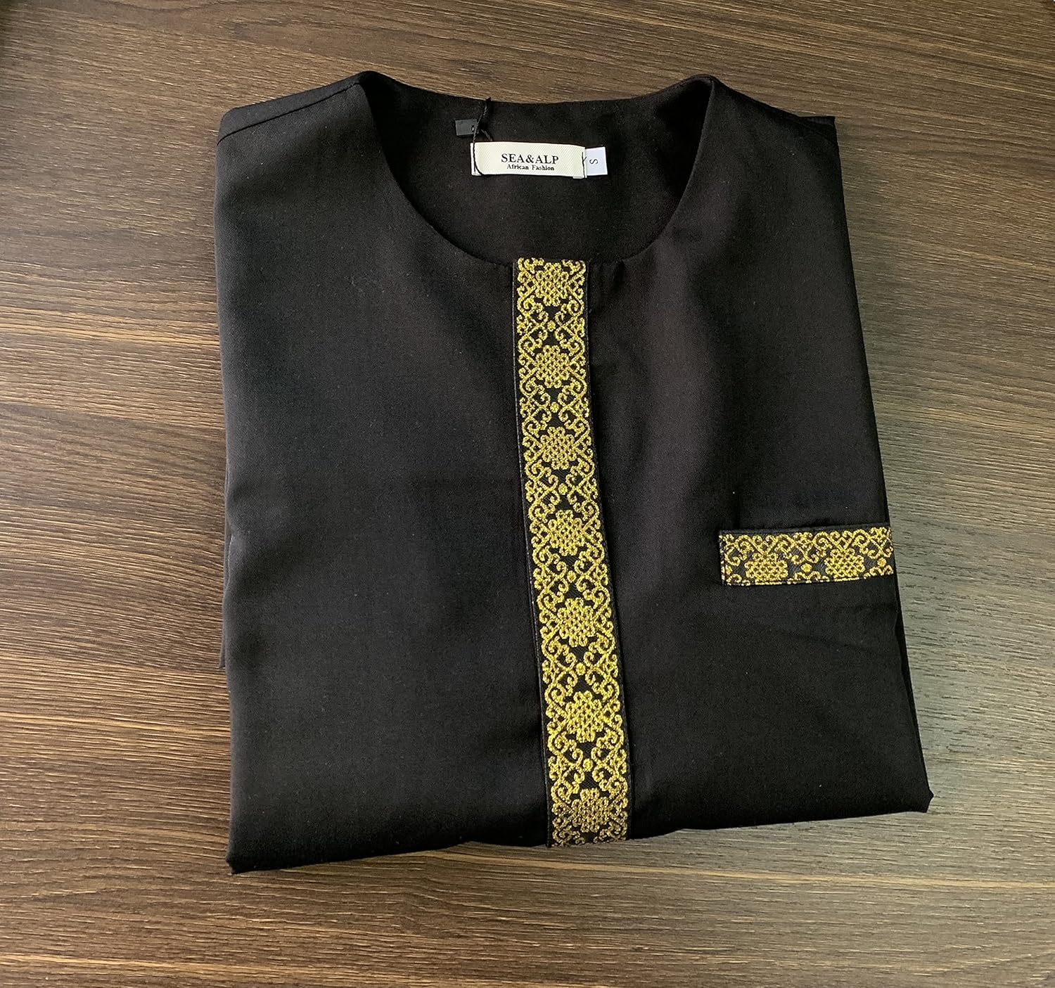 Men's African Dashiki Formal Suit Long Sleeve Shirt and Pant Two Piece Set Traditional Tribal Outfits - Image 2