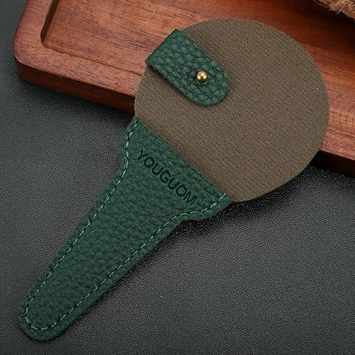 Miniatura 3 de Bordado Tijeras Funda Protector Artesanía Tijeras Almacenamiento Cubierta De Cuero Caso 2 Piezas Verde