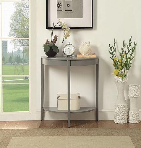 Miniatura 2 de Acme Justino - Mesa consola de madera con estante inferior en color gris