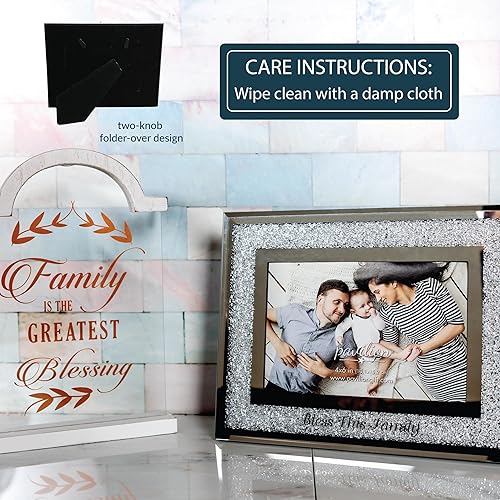 Miniatura 7 de Pavilion Gift Company Glorious Occasions, marco de fotos de cristal rosa para damas de honor, 6 x 4 pulgadas, color melocotón