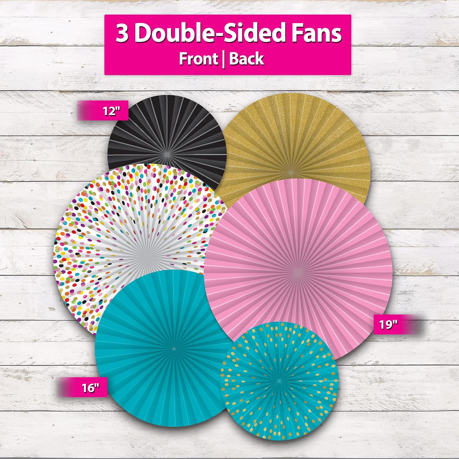 Confetti Hanging Paper Fans