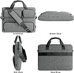 DOMISO Business Laptop Briefcase Waterproof Messenger Shoulder Bag for 15.6 & 17.3 Inch Laptops