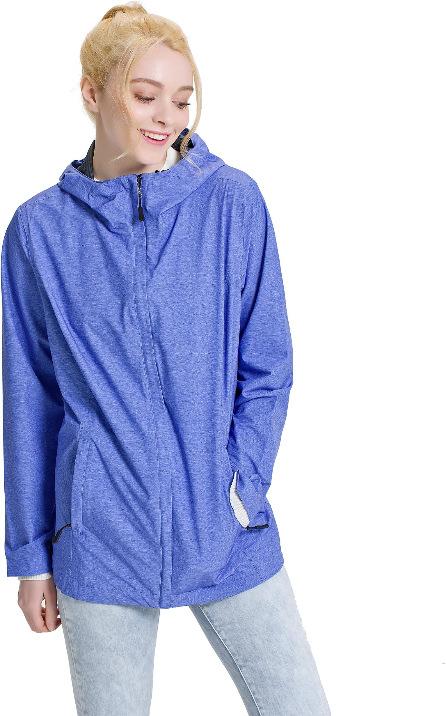 Rain Jacket Women's Packable Waterproof & Breathable Rain Coat