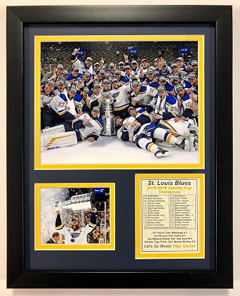 Legends Never Die NHL St. Louis Blues Stanley Cup Champions Framed Double Matted Photos