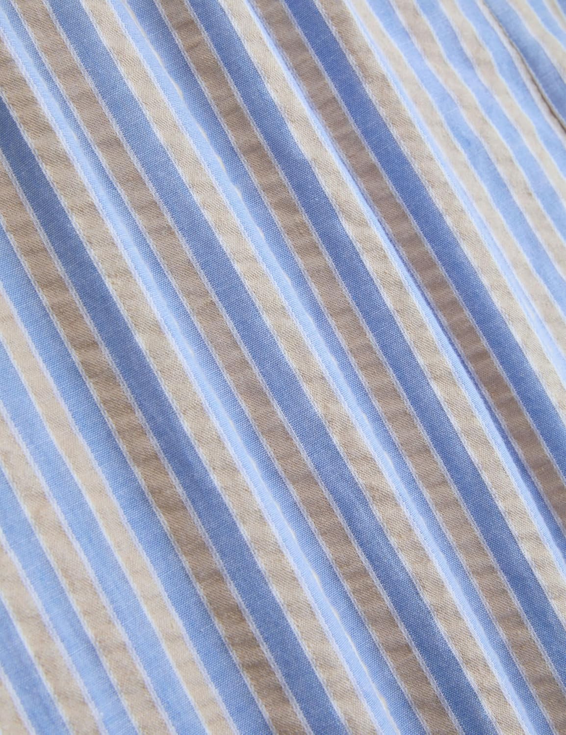 Yeokou Women's Wide Leg Pants Drawstring Striped Cotton Mid Rise Casual Long Palazzo Trousers with Pockets - Image 9