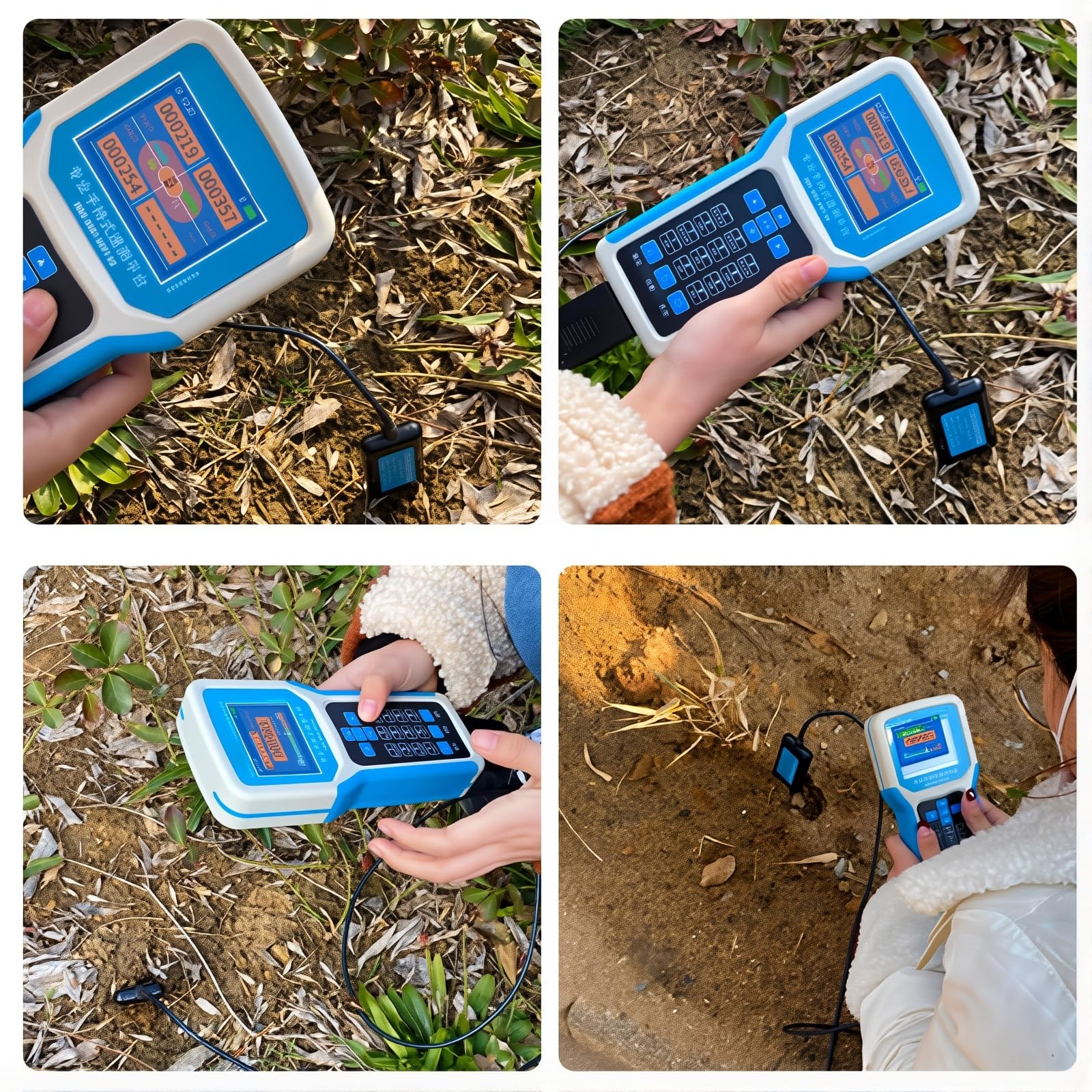 Bodentester 7-in-1, Digitales pH-Messgerät mit NPK, Feuchtigkeits- und Temperatursensoren für Gartenarbeit, Rasenpflege, Innen- & Außenpflanzengebrauch