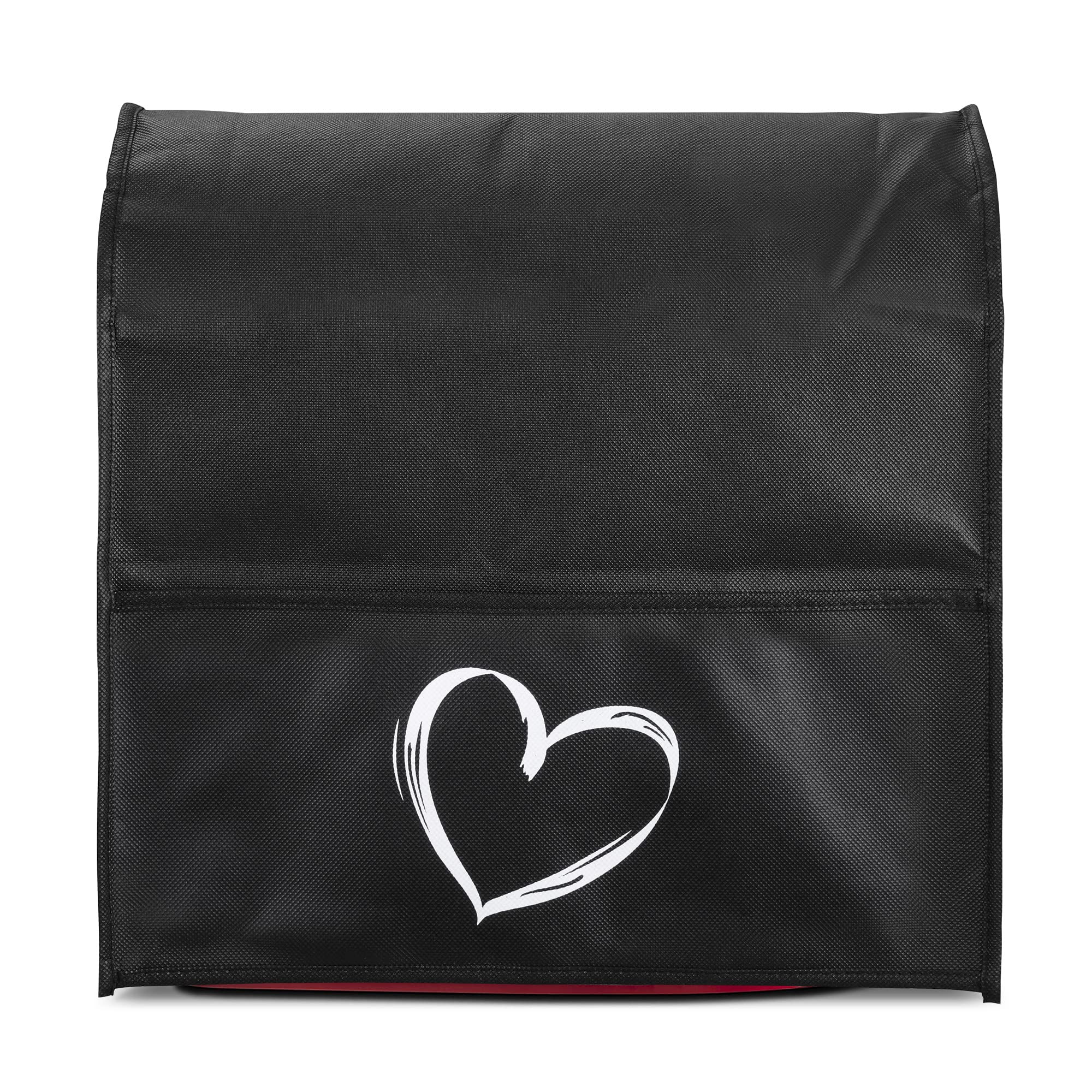 kwmobile Cover Compatible with KitchenAid 4,3-4,8 litre - Cover with Design - Brushed Heart White/Black — image 1