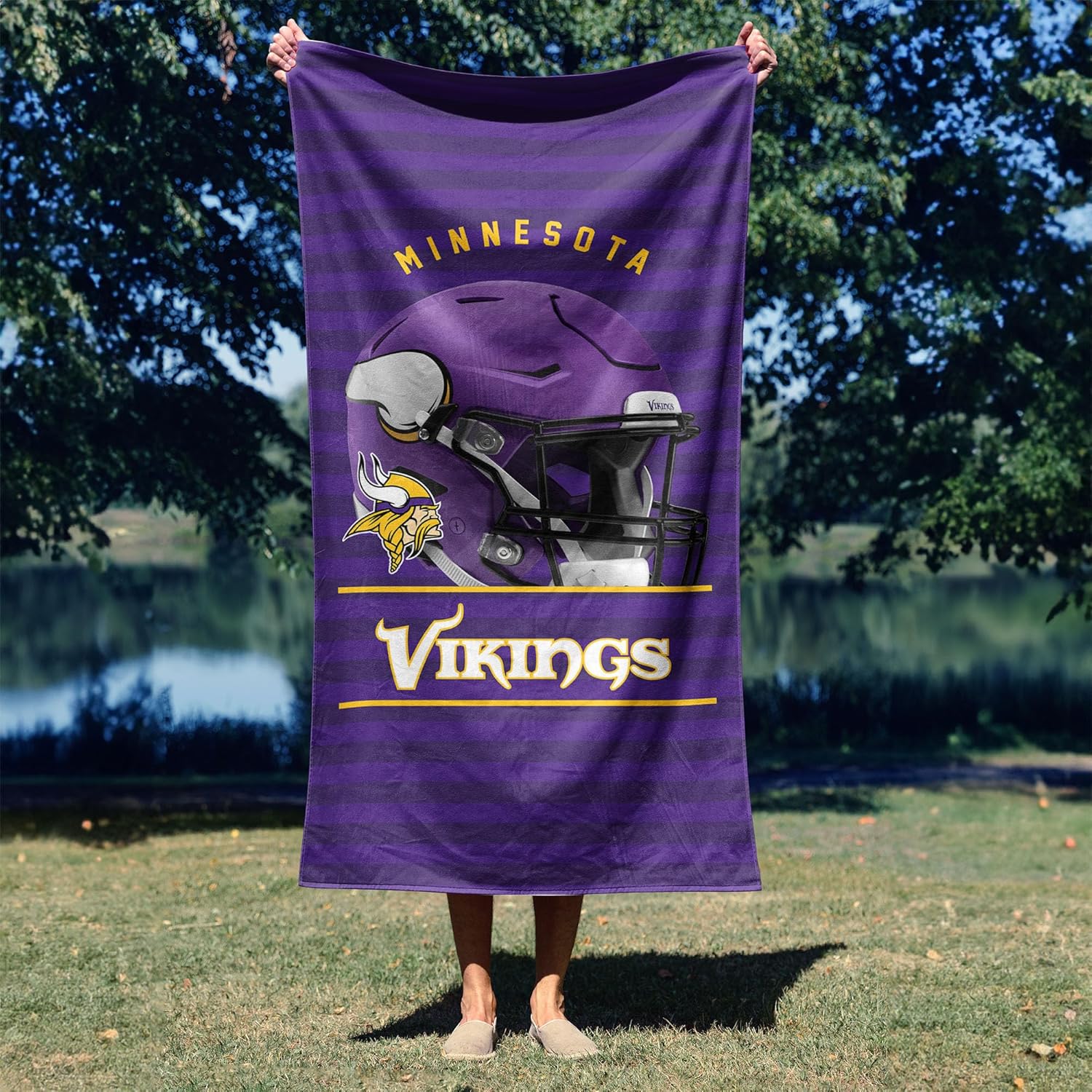 NORTHWEST NFL Minnesota Vikings 2-Pack Beach Towel Set, 30" x 60" Each, Standard, Team Colors - Image 4